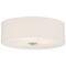 Access Lighting Mid Town, LED Flush Mount, Brushed Steel Finish, Fabric 64063LEDDLP-BS/WH - alternate 1